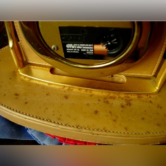 RARE Vintage GUCCI Stirrup Leather Brass DESK CLOCK Statement Decor Designer GG - Picture 10 of 11